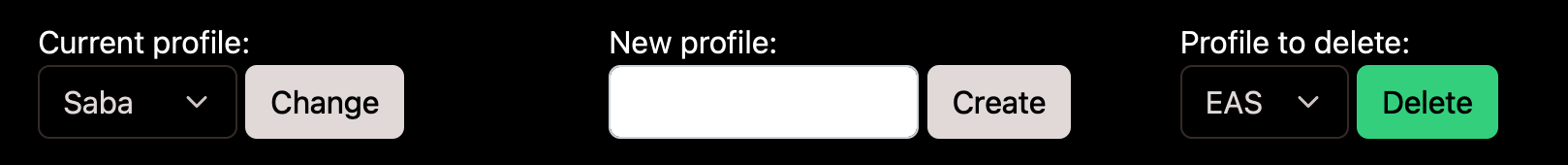 Profile selection