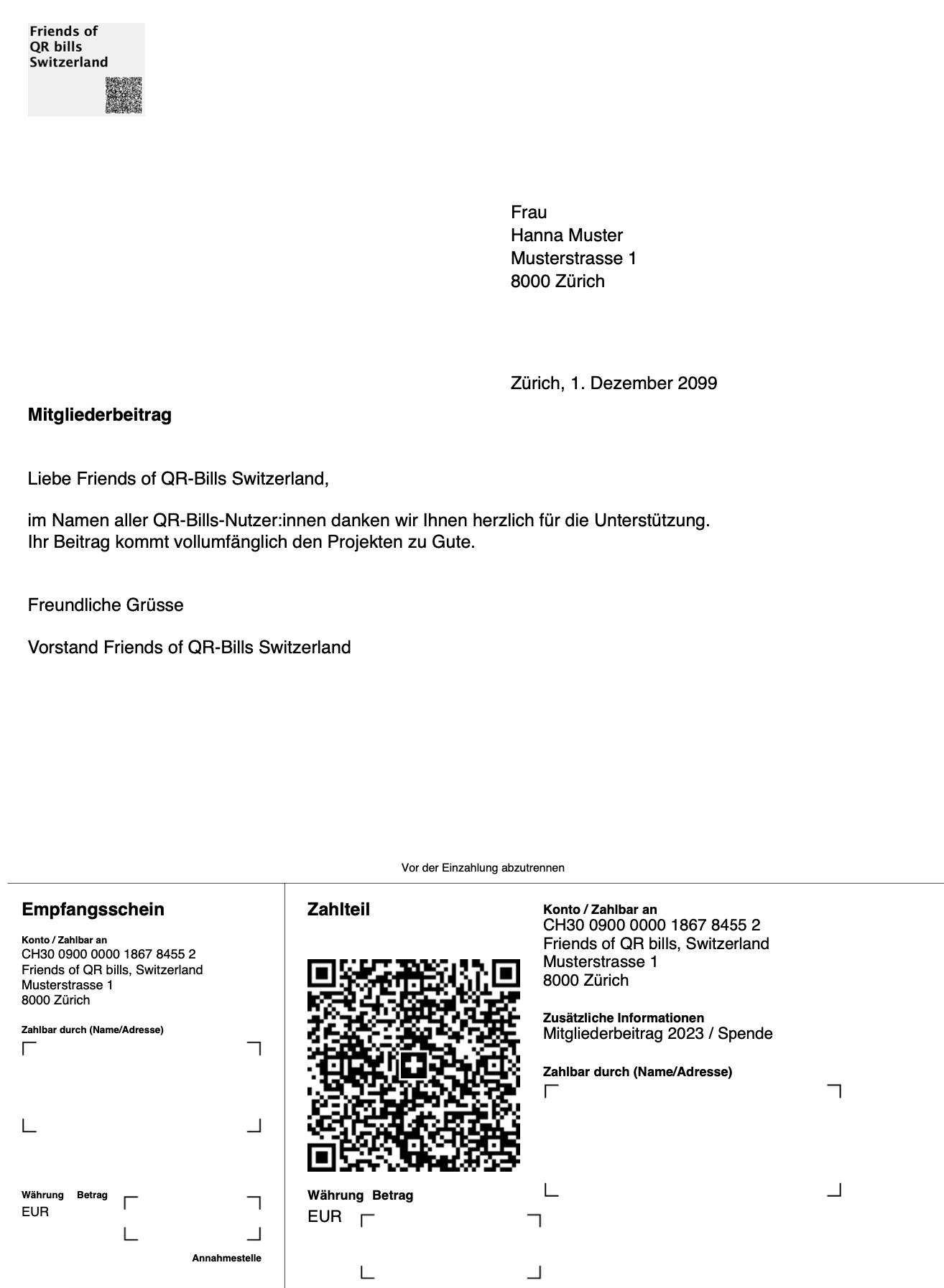 C.1 - Create QR bills PDF 1